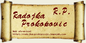 Radojka Prokopović vizit kartica